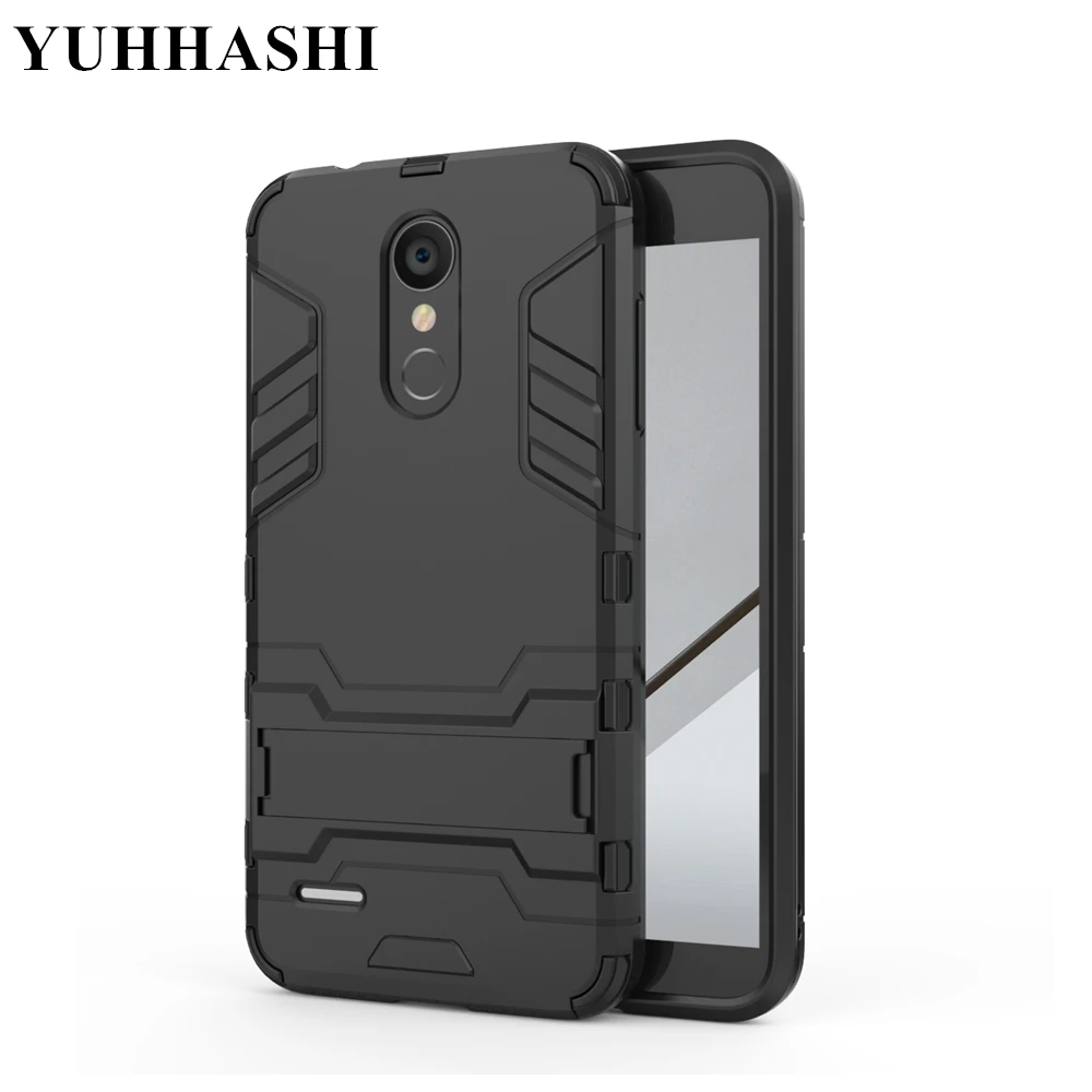 Защитный противоударный жесткий чехол yuhashi с подставкой для LG K8, защитный чехол с держателем для телефона, чехол для LG K8, чехол-бампер