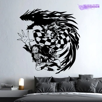 

Demon Slayer Wall Decal Kimetsu no Yaiba Vinyl Wall Stickers Decal Decor Home Decoration Anime Car Sticker