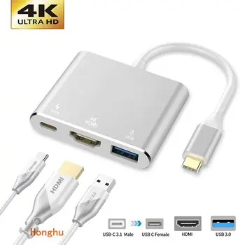 

Usb c HDMI Type c Hdmi mac 3.1 Converter Adapter Typec to hdmi HDMI/USB 3.0/Type-C Aluminum For Macbook adapter