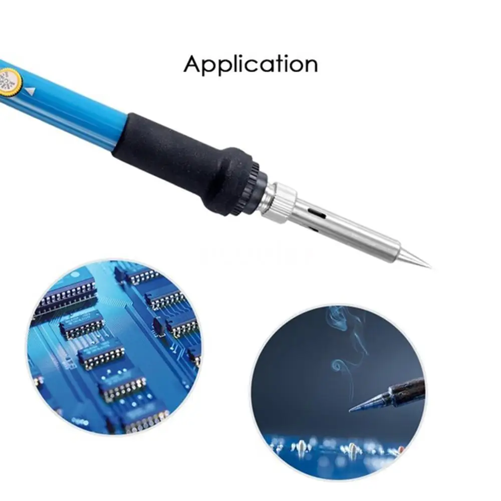 6/28Pcs EU US Electric Adjustable Temperature Welding Soldering Iron Kit Tool Wood Embossing Burning Soldering Pen Set