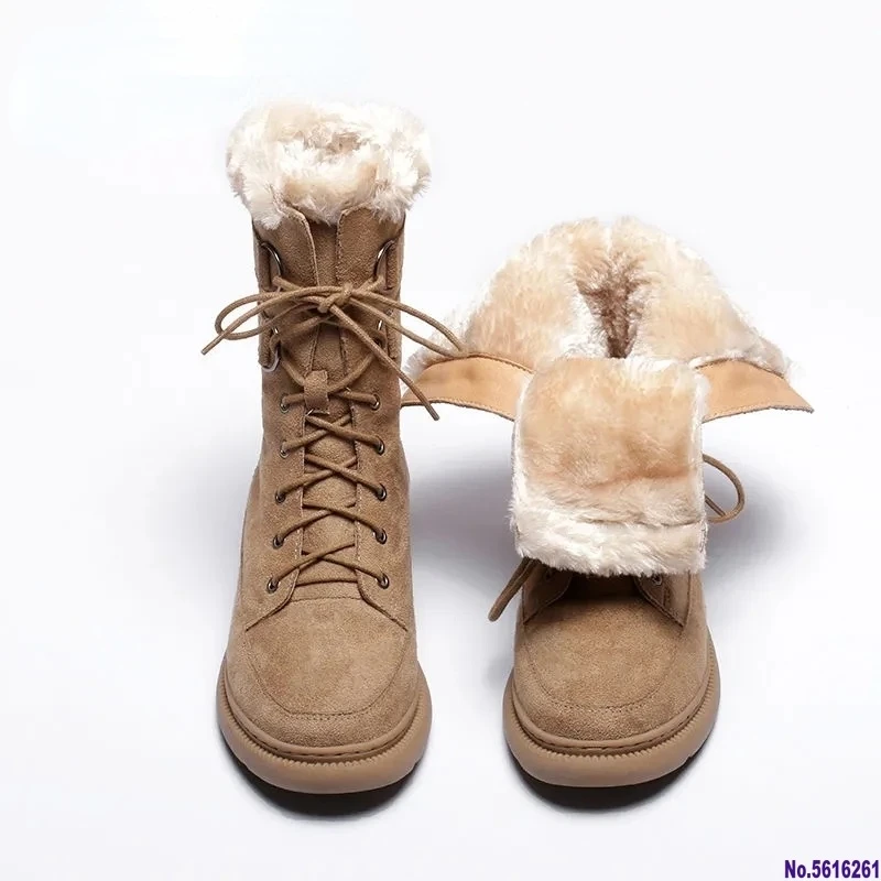 Winter Boots Women Shoes Plush Warm Goth Shoes Combat Boots Black Booties Woman  Boots Fashion Platform Botas barefoot winter boots