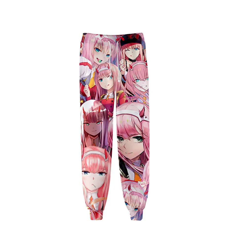 DARLING в FRANXX 3D тай-дай розовые штаны с рисунком модные Harajuku аниме дорогой Frank