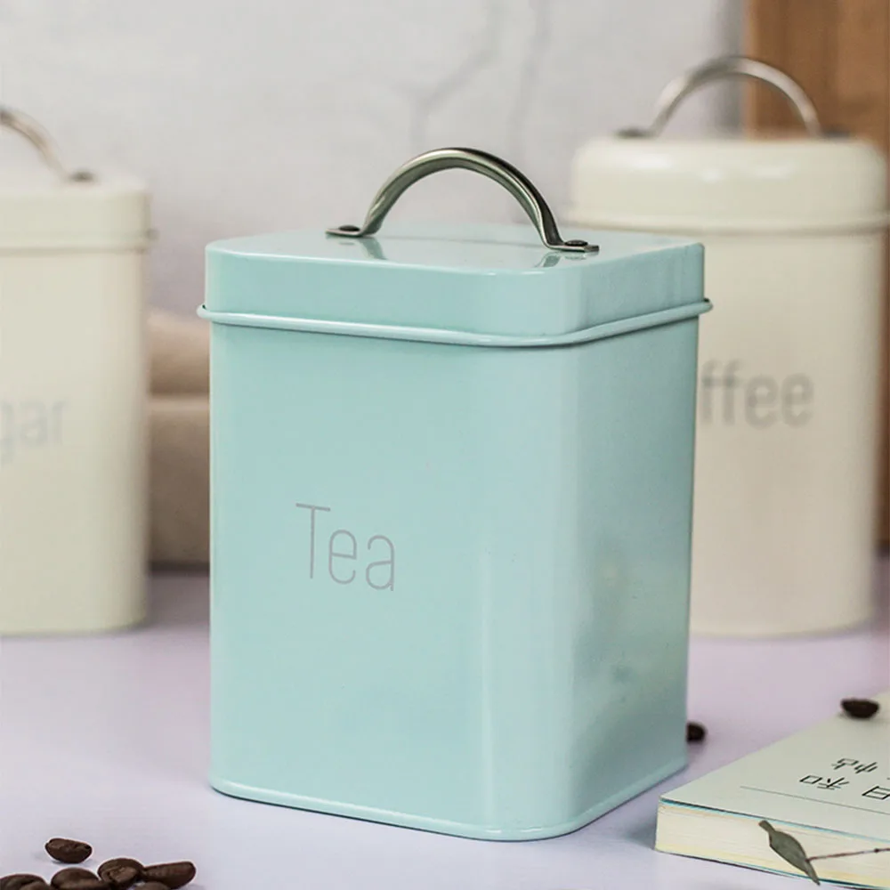 square tea coffee sugar canisters