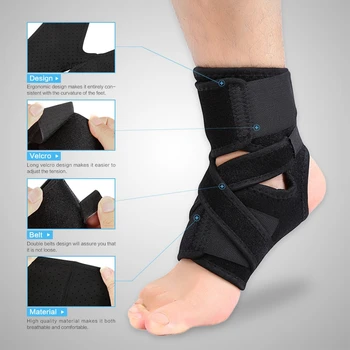 Enkelbrace Ondersteuning Sport Verstelbare Enkelbandjes Voet Stabilizer Orthese Voetbal Compressie Enkelsokken Protector
