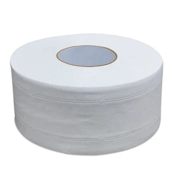 

1 Roll Top Quality Jumbo Roll Toilet Paper 4-Layer Native Wood Soft Toilet Paper Pulp Home Rolling Paper Strong Water Absorption