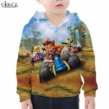 

Kids Games Crash Bandicoot Hoodies 3D Print Boy Girl Clothes Children's Sweatshirt Casual Fashion Naughty Kid Pullover Tops M007
