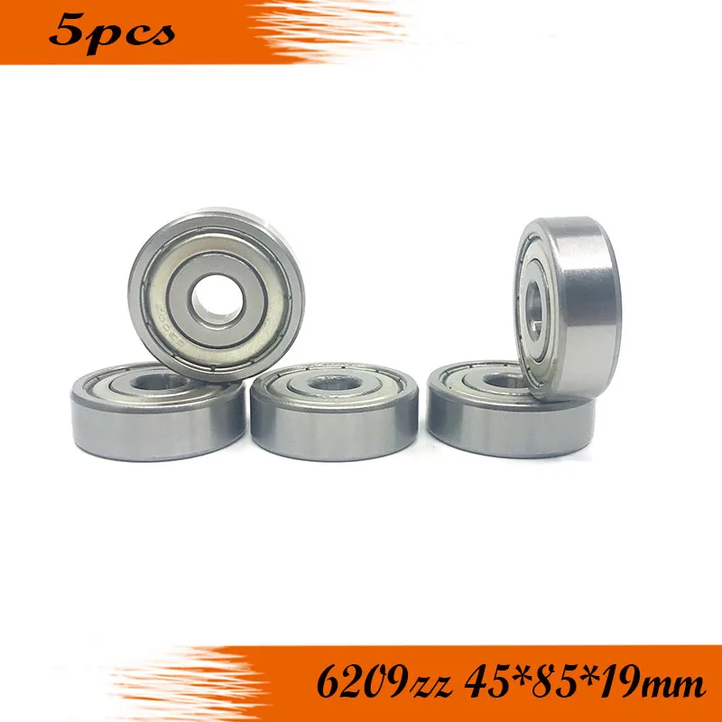 

5pcs bearing 6209 6209Z 6209ZZ 6209-2Z 45x85x19 Shielded Deep groove ball bearings Single row High Quality bearings