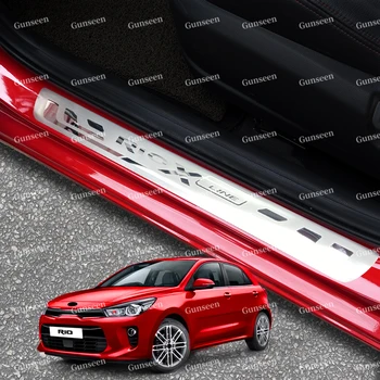 

For Kia RIO 2020 Door Sill Accessories Protector X Line XLine 3 4 5 Car Styling Auto Sticker Scuff Plate Pedal 2018 2017 2015