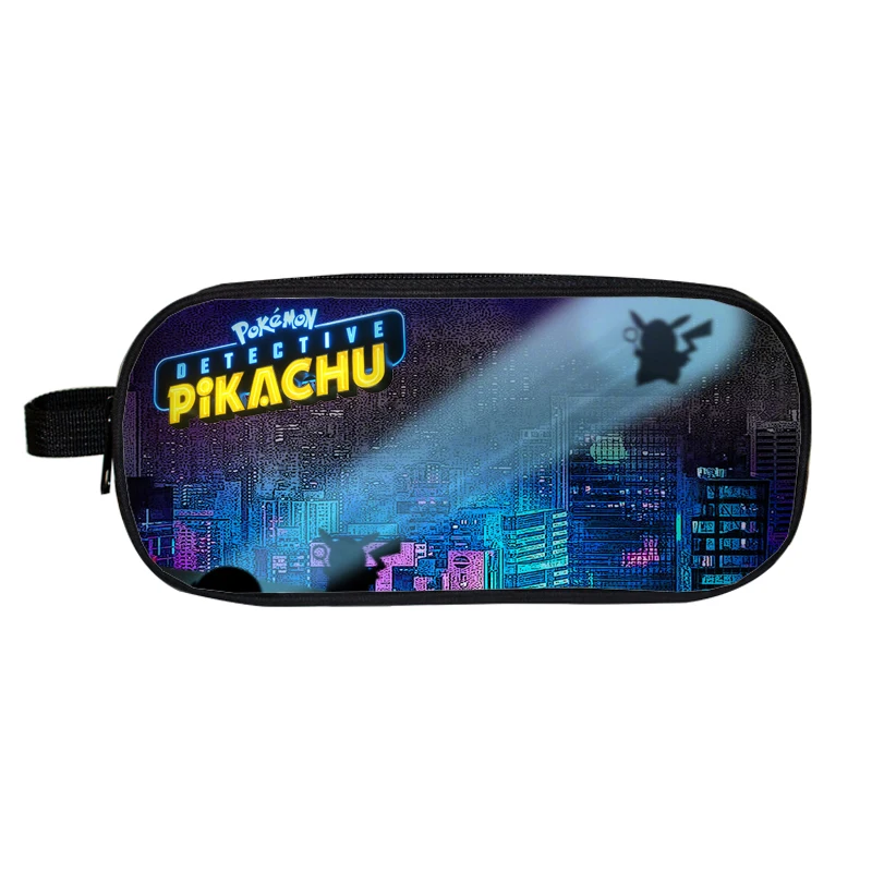 Пенал Pokemon pekachu Makeup аниме Mochila печать 3D косметички двойная молния косметичка для детские школьные принадлежности - Цвет: 19