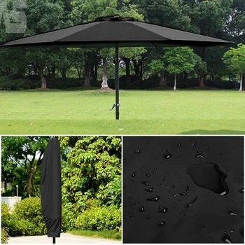 

280CM Waterproof Cloth Outdoor Banana Umbrella Cover Shade Garden Weatherproof Patio Cantilever Parasol Rain Cover Accessories