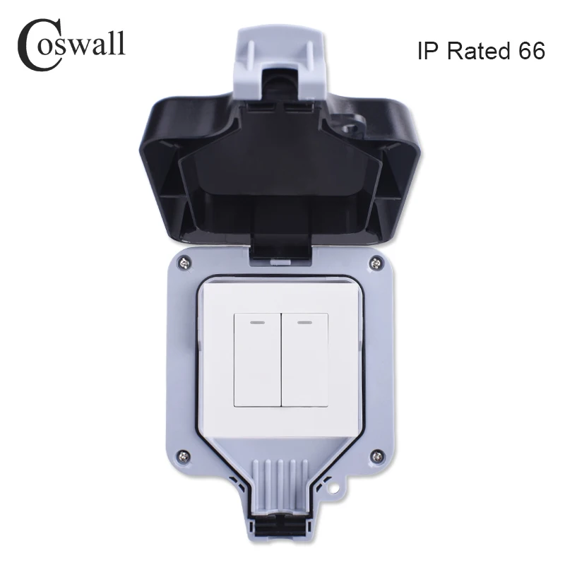 Impermeável à Prova de Intempéries Interruptor de Parede ao ar Interruptor de Luz Coswall Livre Gang 1 Maneira Ligar – Desligar Ip66 2