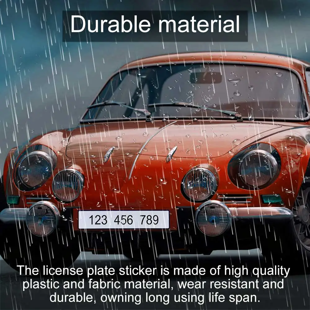 New Product License Plate Sticker With Self Adhesive License Plate