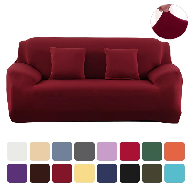 

Elastic White Sofa Cover Stretch Tight Wrap All-inclusive Sofa Covers for Living Room Couch Cover Chair Sofa Cover Pillow Case