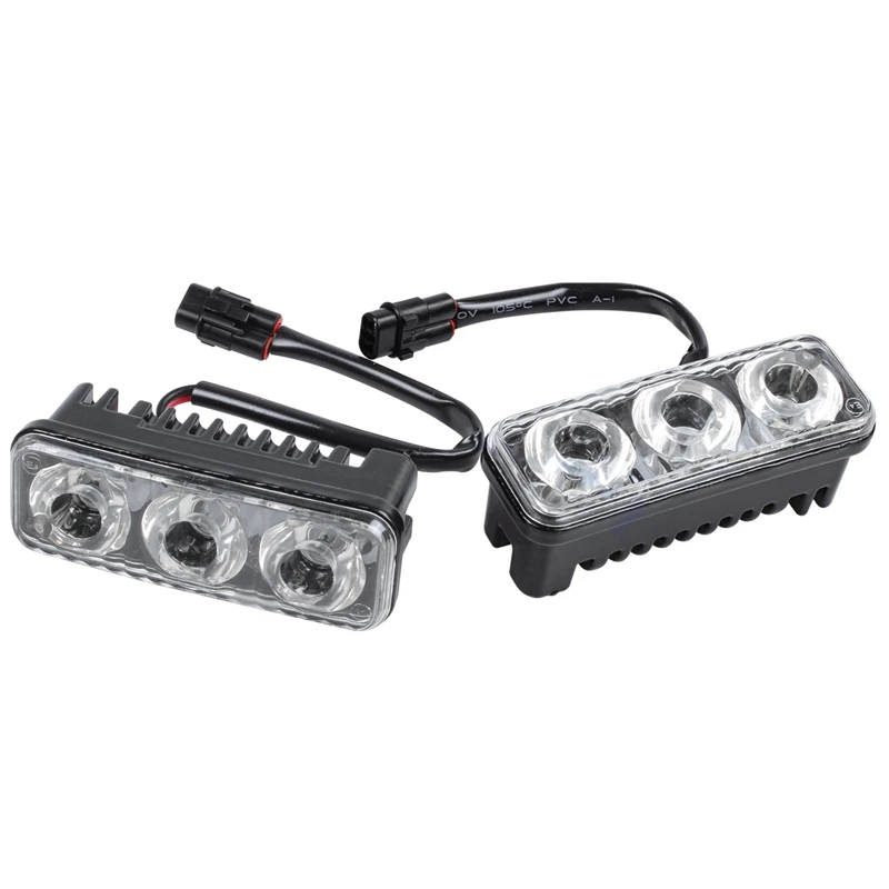 Автомобиль DRL Белый 3 светодиодный дневные ходовые огни фара 9 Вт 2 шт