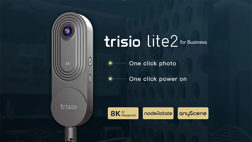 Trisio Lite 2 360 카메라-부동산 중개인 및 사진 작가를 위해 설계됨, 360 파노라마 8K 32MP HD VR 이미지 캡처 용이