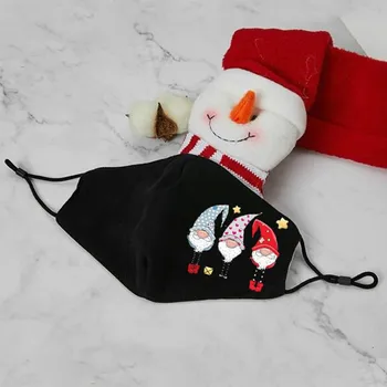 

5pc Santa Face Mask For Dust' Protection Christmas Fabric Facial Mask Washable Earloop Mascarillas Christmas Mouth Cover#YL5