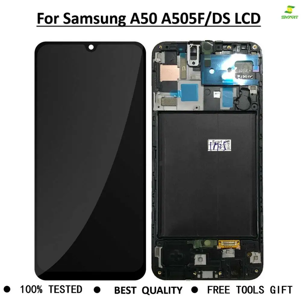 Для samsung A50 ЖК-дисплей экран для samsung Galaxy A50 A505F/DS A505F A505FD A505 кодирующий преобразователь сенсорного экрана в сборе