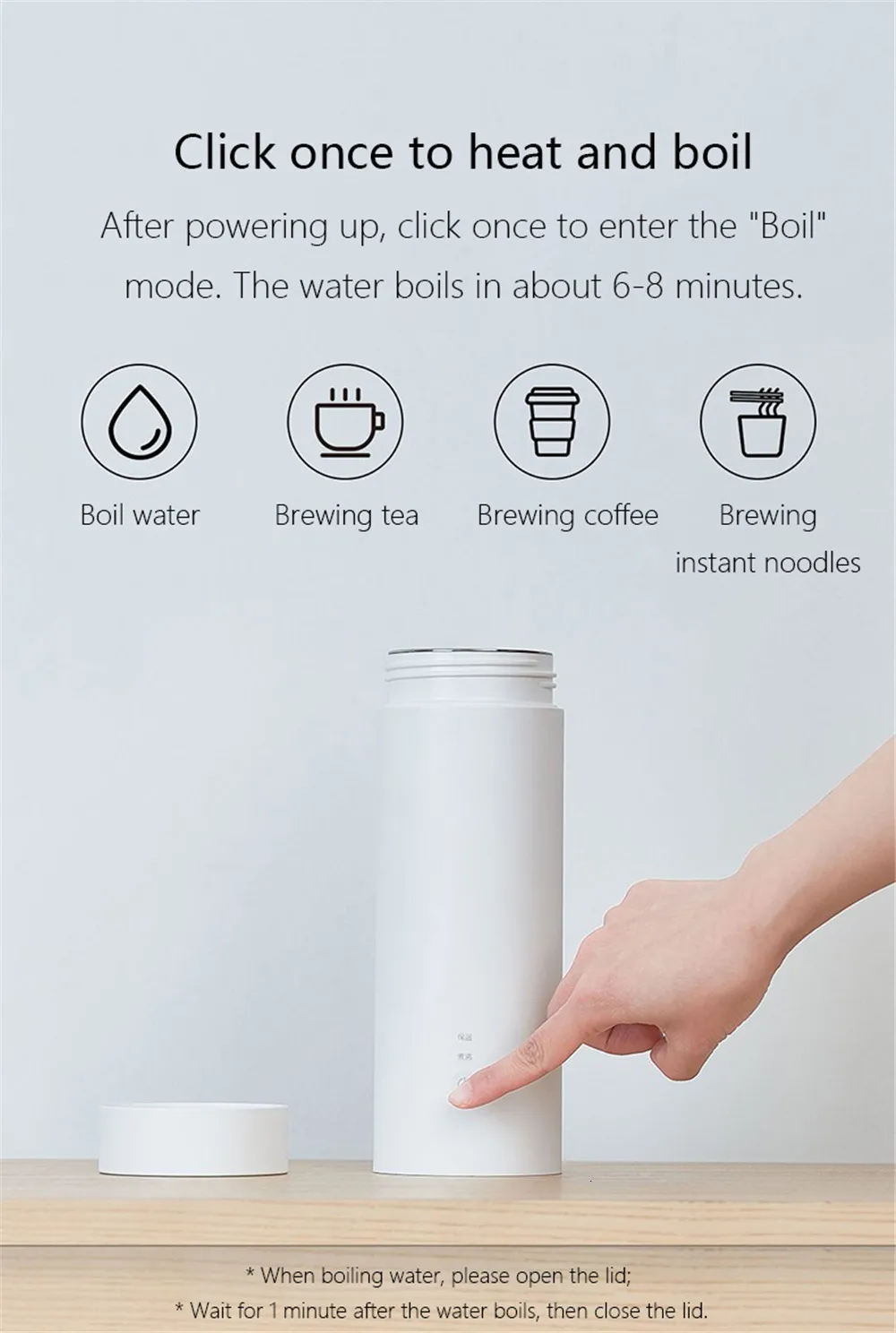 Xiaomi Viomi дорожная электрическая чашка 400 мл портативная электрическая нагревательная бутылка из нержавеющей стали бутылка для воды умный контроль температуры