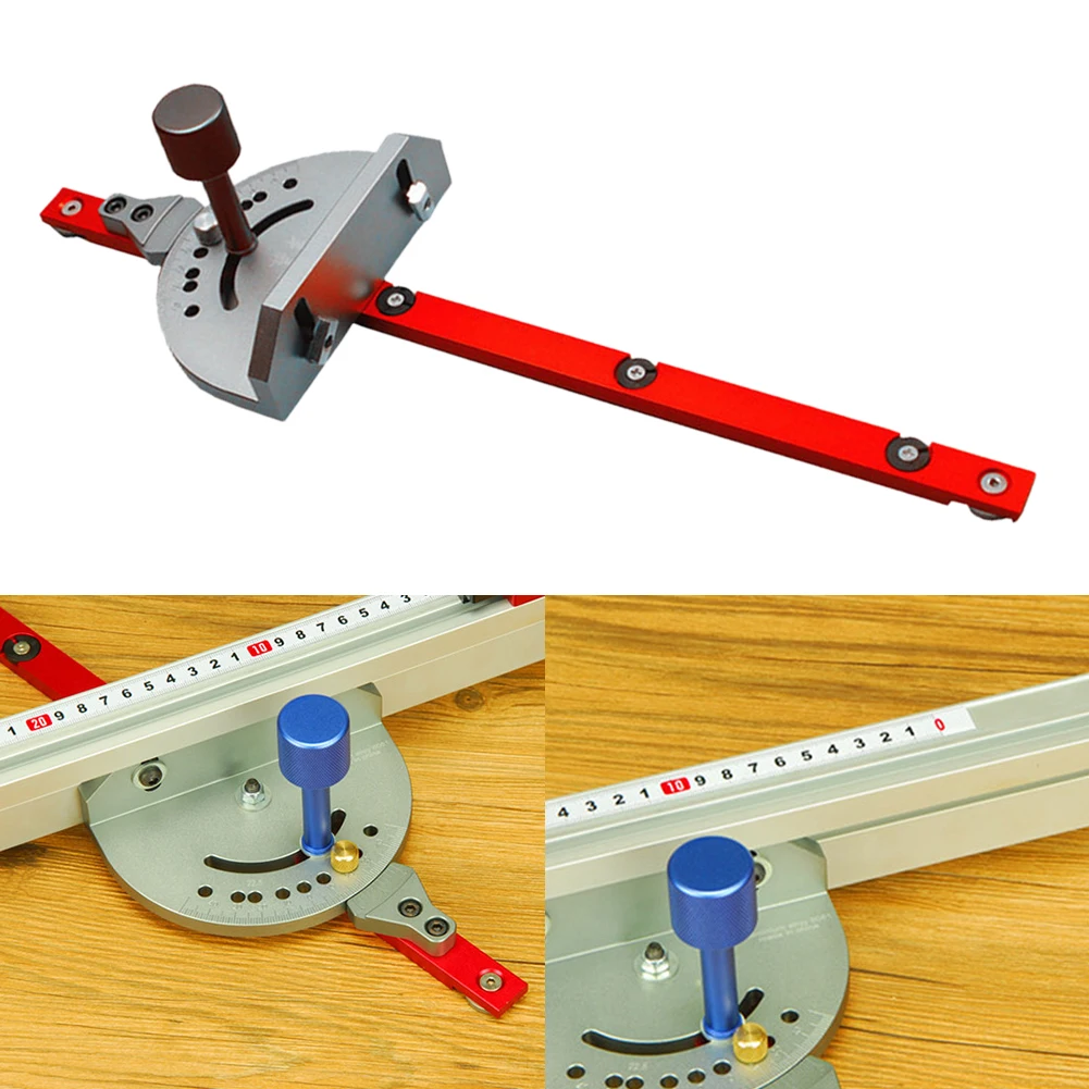 

Durable Reversal Miter Gauge Useful DIY Wood Working Ruler Easy Install Tool Engraving Machine Universal Push Back Guide