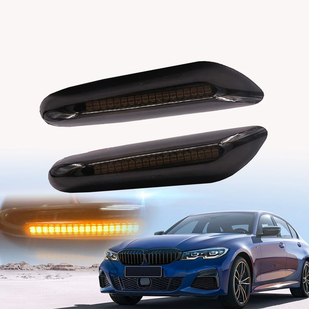 Для BMW E81 E82 E87 E88 E90 E91 E92 E93 E46 E60 E61 E83 E84 2 шт. динамический с двух сторон маркер