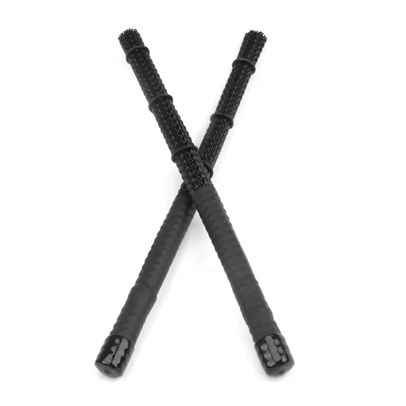 Black OOTDTY 2 шт выдвижной барабан Телескопические щетки ручки музыкальная палка Rob Percussion часть - Цвет: Black