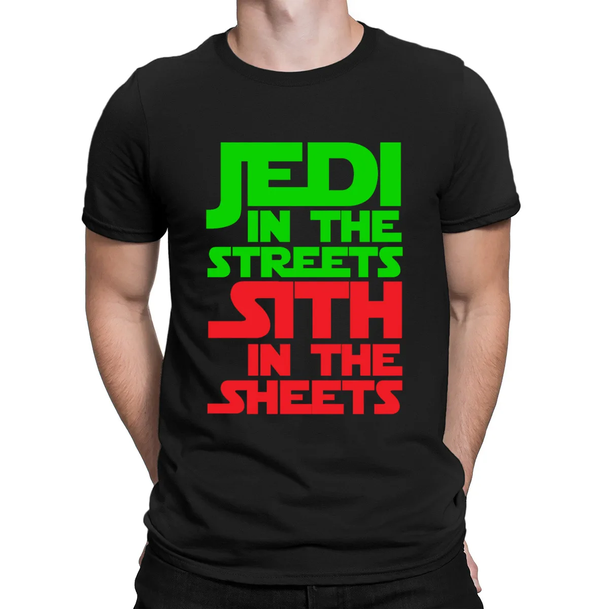 Jedi In The Streets Sith In The Sheets Футболка Летний стиль против морщин Размер S-3xl футболка для мужчин индивидуальная Базовая однотонная