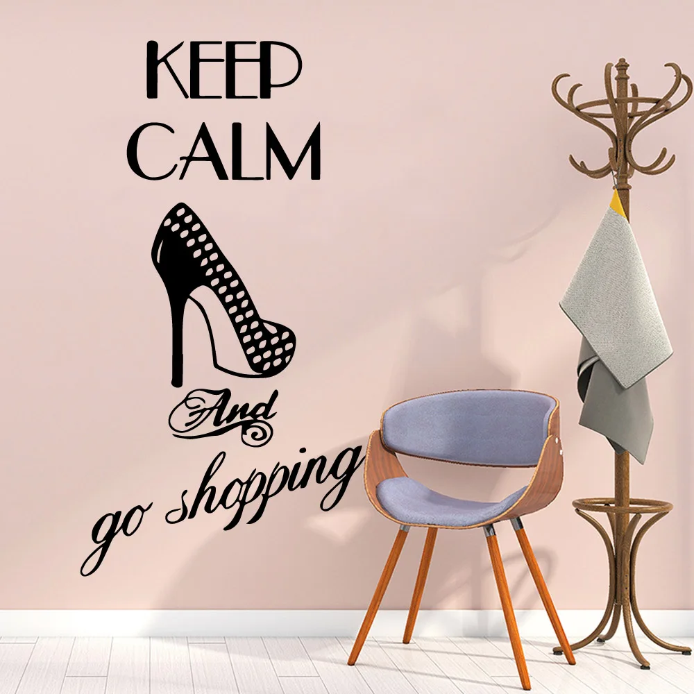 DIY Art go shopping Наклейка на стену домашнего интерьера декоративная наклейка Съемная