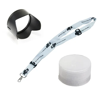 

3in1 For Camera Lens Protection Cap + Sun Hood Cover + Remote Controller Neck Lanyard Hang Strap Belt Sling For DJI Phantom 3