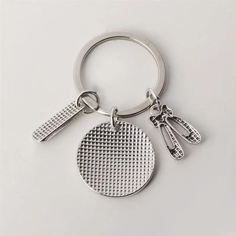 2 шт., металлические креативные изысканные буквы, декоративный брелок для ключей, кольцо для ключей для танцовщиц