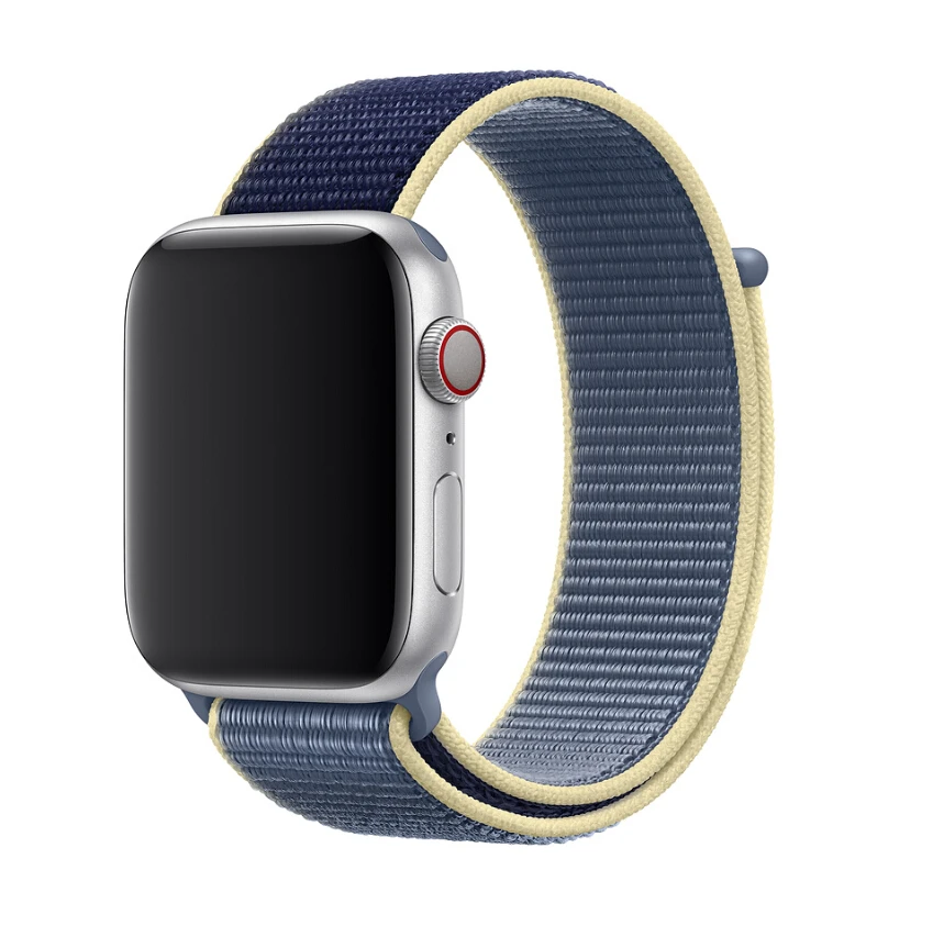 Цветной тканый нейлоновый ремешок для Apple Watch Band 5 4 40 мм 44 мм мягкая дышащая Спортивная петля для iWatch 3 2 1 38 мм 42 мм ремешок для часов - Цвет ремешка: alaskan blue