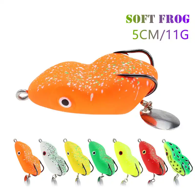 鯉釣り商品ソフトシリコーンカエル釣りルアー5センチメートル 11グラム人工フローティングワブラー餌マス釣りアクセサリー Fishing Lures Aliexpress