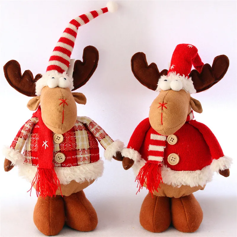 

Christmas Decorations for Home Office Shop Elk Ornaments Wedding Birthday Gift Xmas Tree Decor Deer Doll Figurine Navidad Toy