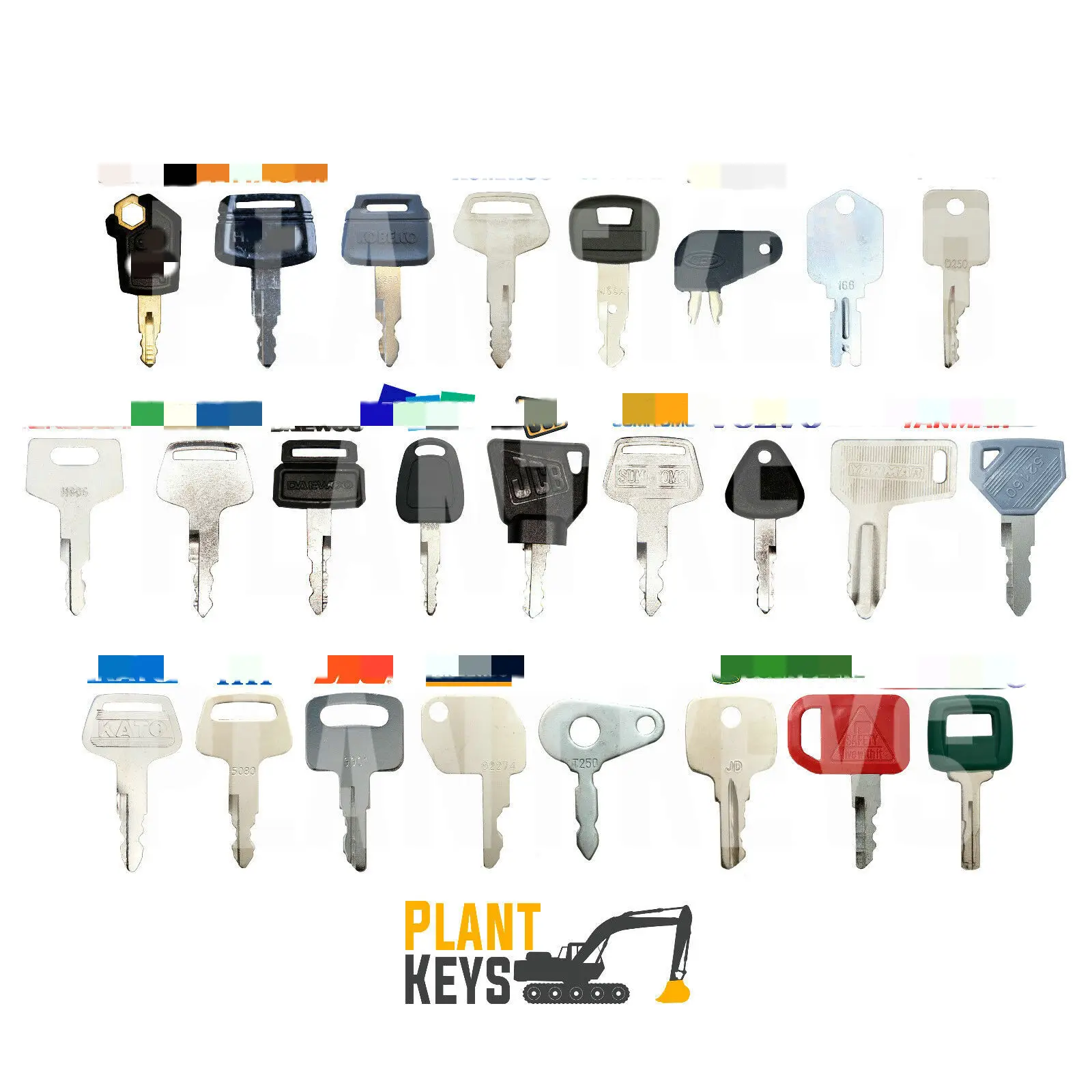 Экскаватор 25 Key Master Set для cCaterpillar Hitachi kKobelco kKomatsu kKubota mMustang | Автомобили и мотоциклы