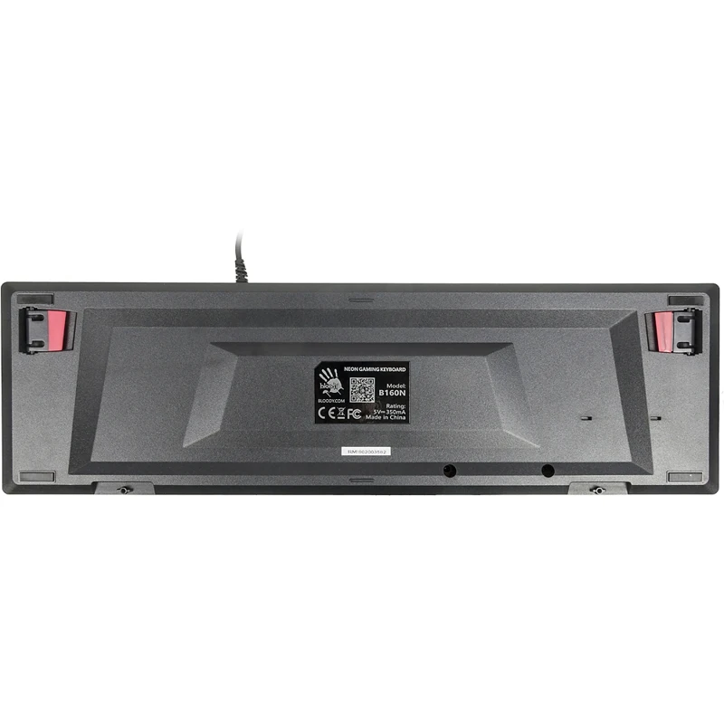 Клавиатура A4 Bloody B160N черный USB for gamer LED