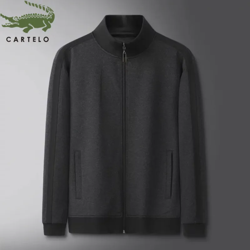 Куртка CARTELO Мужская Классический Спортивный Повседневный однотонный кардиган