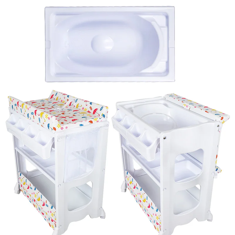 baby bed and changing table