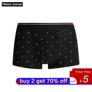 

Metersbonwe Boxer Teenagers Male Underwear Men Cotton Underpants Male Panties Underwear Comfortable Homewear Fun print panties
