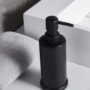 

High Quality Black Soap Dispenser Bathroom Accessories Wall Mounted Liquid Soap Organize Plastic Bottle 240ml Bottles