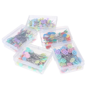 

100Pcs Butterfly Flat Head Dressmaking Needle DIY Sewing Accessories Dressmaking Pins Embroidery Patchwork Pins