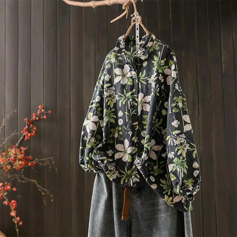 New Spring Arts Style Femme Blusas Women Long