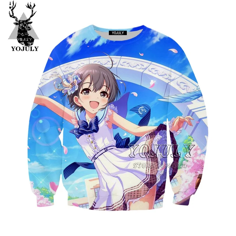 YOJULY Idol Master/Детская толстовка Золушки для девочек с объемным рисунком; модная детская одежда для мальчиков и девочек-подростков; топы с длинными рукавами; SW111
