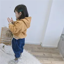 Tao. catkids/ г. Новые зимние товары для мужчин и женщин, Детские эластичные бархатные джинсы с узором в рубчик для детей