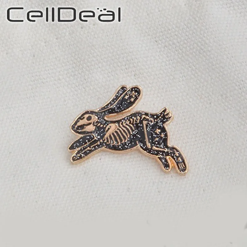 Эмалированная брошь в форме кролика для мужчин и женщин значки рюкзака шляпы