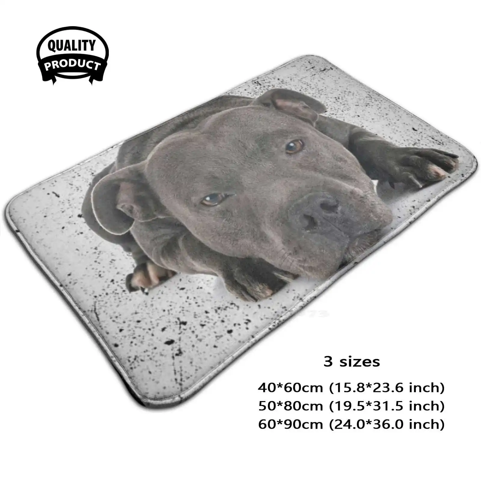 Love Is 4 Paws Waggy Tail Blue Staf Valley Bull Terrier Soft House Family Tappetino Antiscivolo Tappeto Tappeto Love Dogs Just A Girl Who
