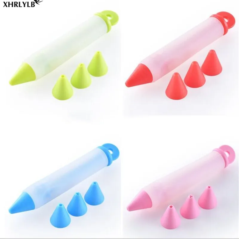 random1pc XHRLYL1pc многофункциональная шоколадная эмалированная ручка крем для выпечки цветной инструмент для украшения jam письма эмалированная ручка для торта DIY поставки. 7z - Цвет: random1pc