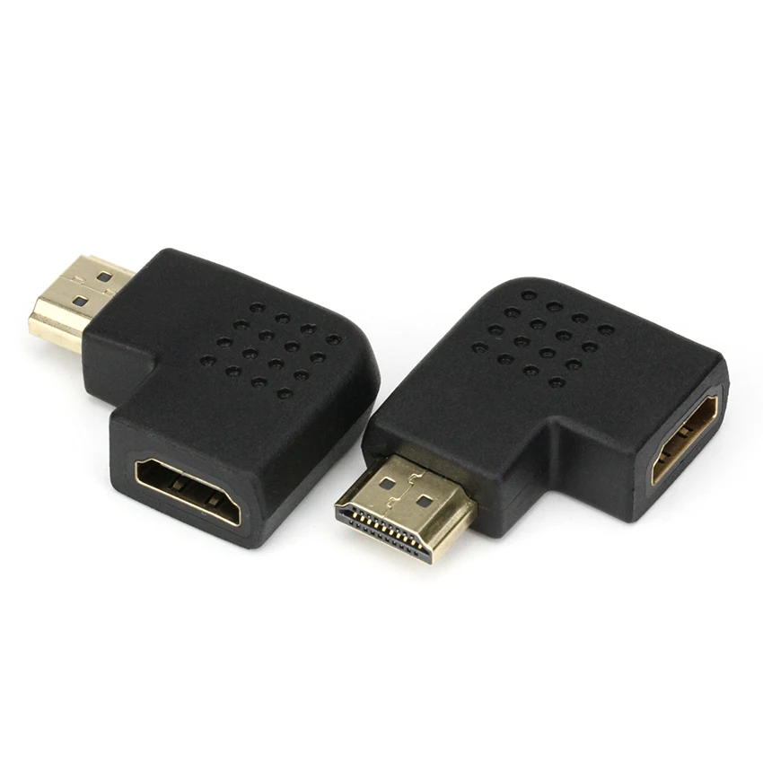 90 градусов угол HDMI M-F для 1080P HDTV кабель адаптер конвертер удлинитель HDMI кабель адаптеры-конвертеры 100 шт./лот