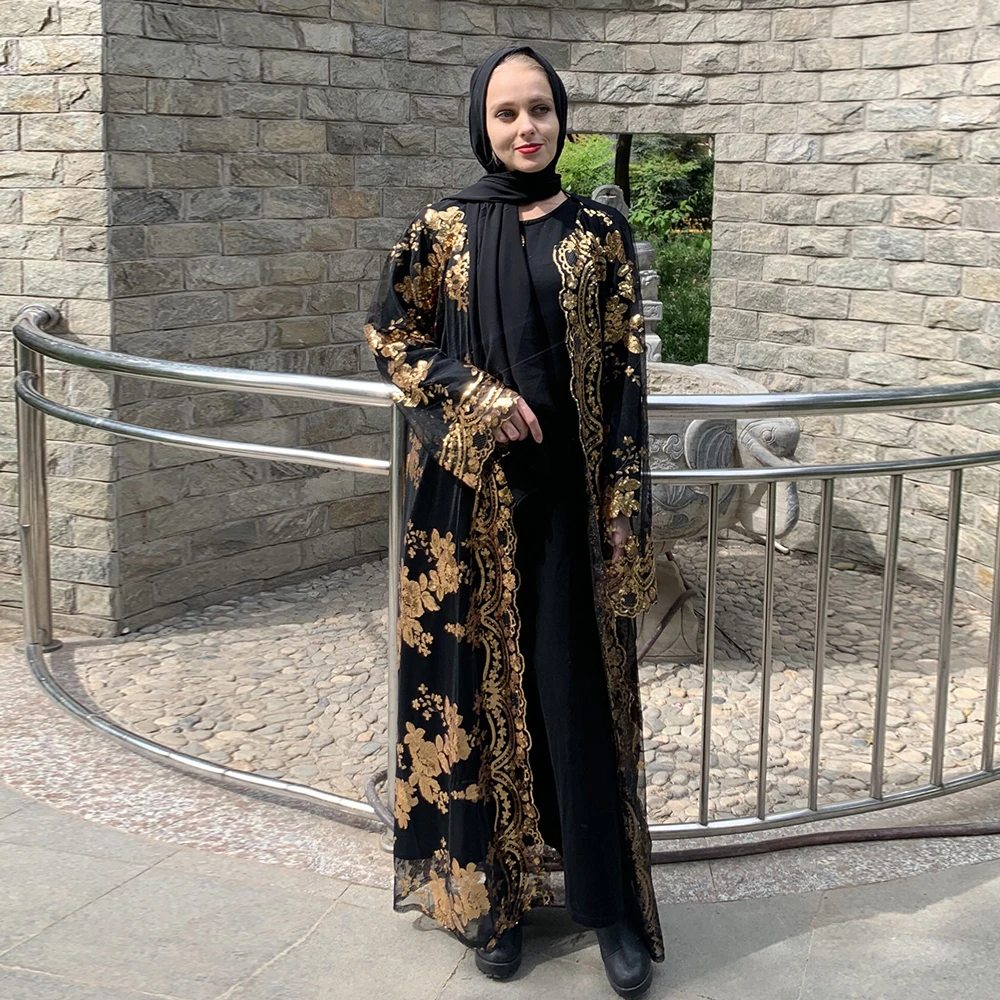 Abaya Рамадан ИД Мубарак кимоно кардиган Турция хиджаб африканские платья