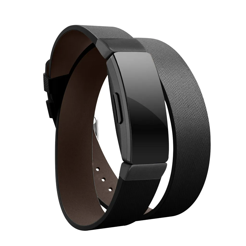 Двойной тур кожаный ремешок для часов Браслет для Fitbit Inspire/Inspire HR унисекс подарок для друга роскошный ремешок для часов длинный ремешок