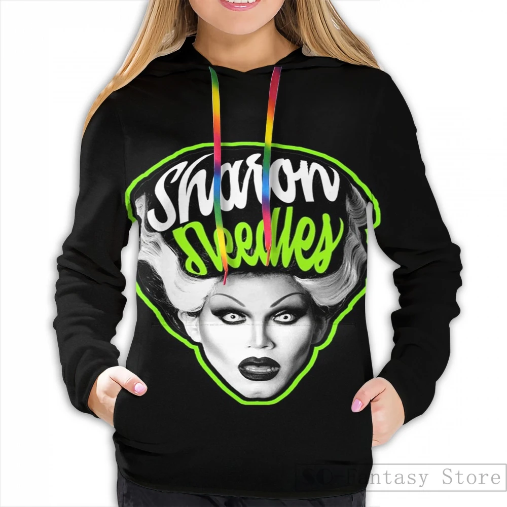 Мужские толстовки, свитшоты для женщин с забавным принтом Sharon Needles, Повседневная Толстовка с капюшоном, Streatwear