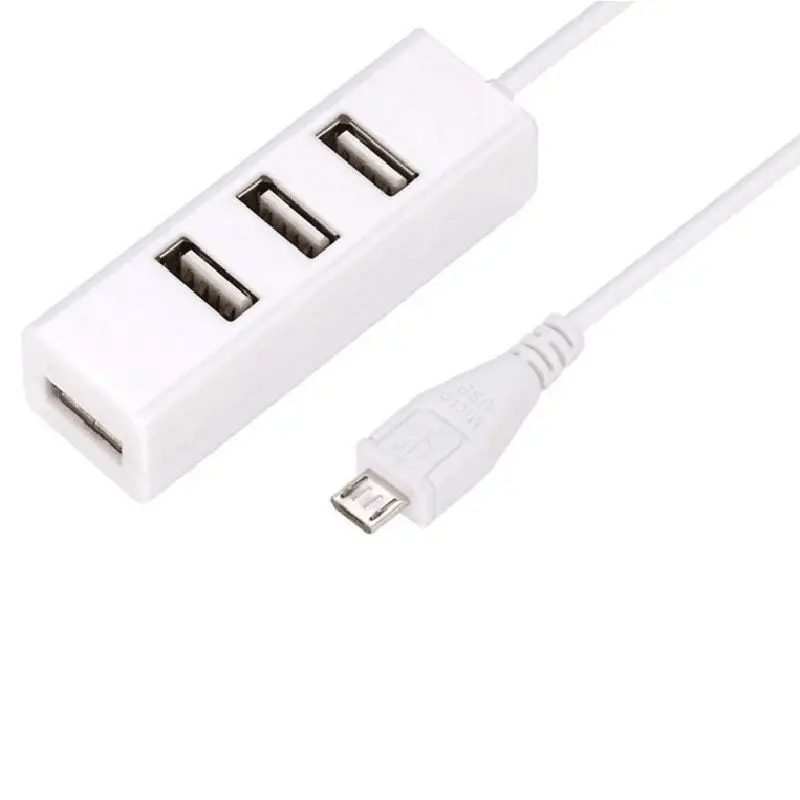 USB2.0 Micro-USB четыре концентратора один четыре OTG концентратор с зарядкой OTG маленький ряд концентратор(белый